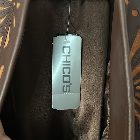 Chico’s NWT Filigree Kamille 💯% Buttery Soft Leather Jacket Coat **Size 1** - Picture 4 of 4